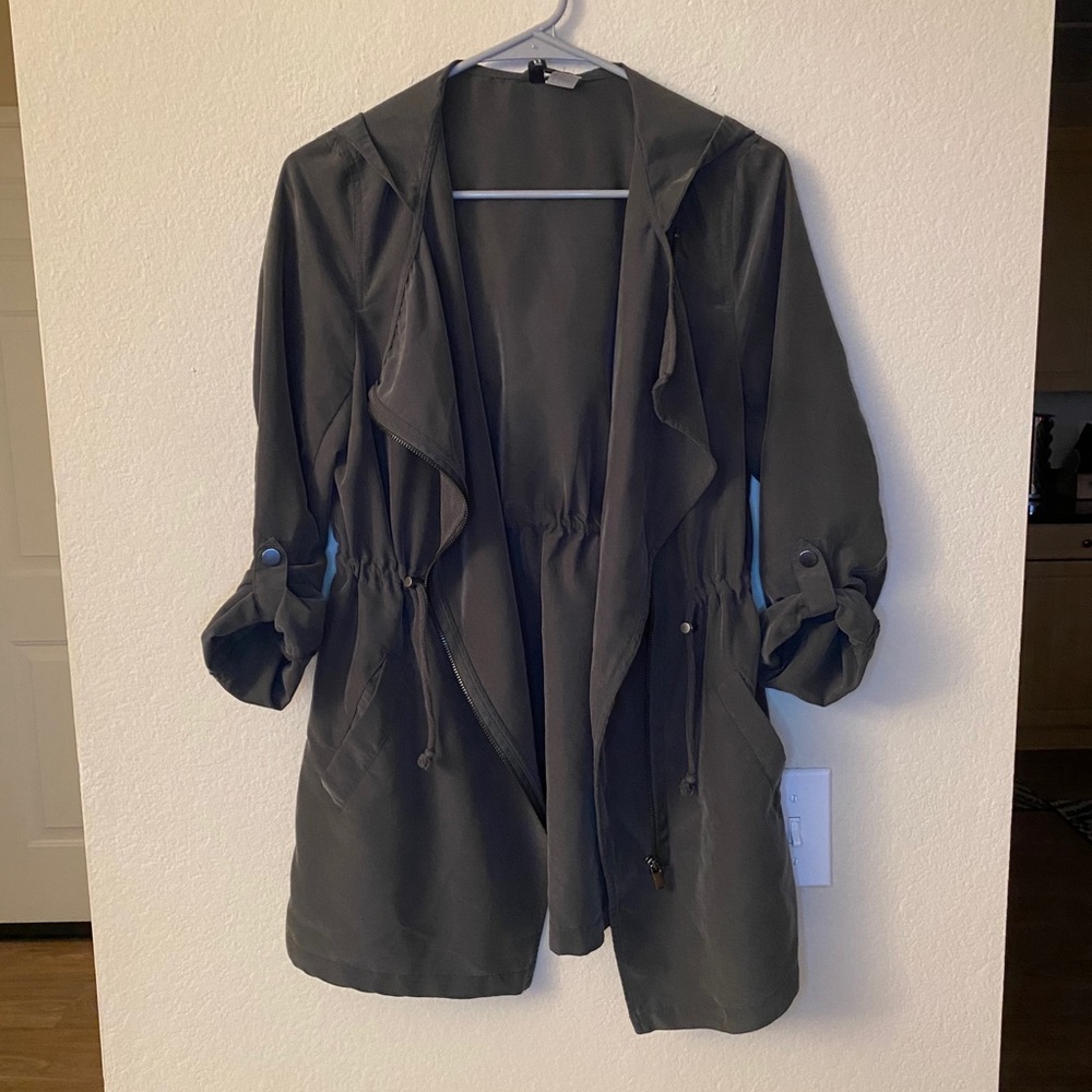 Olive Green Zipper Jacket